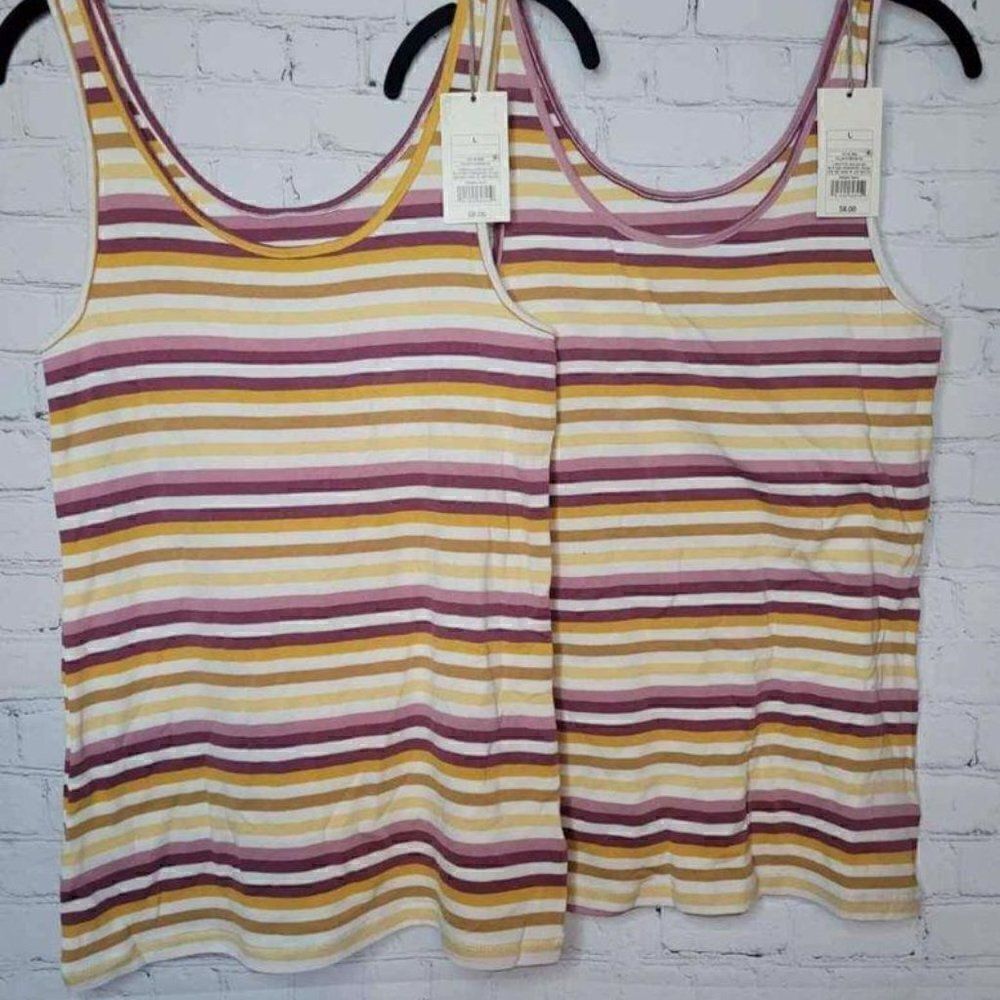 Women's Slim Fit Tank Top 2 Piece Large‎